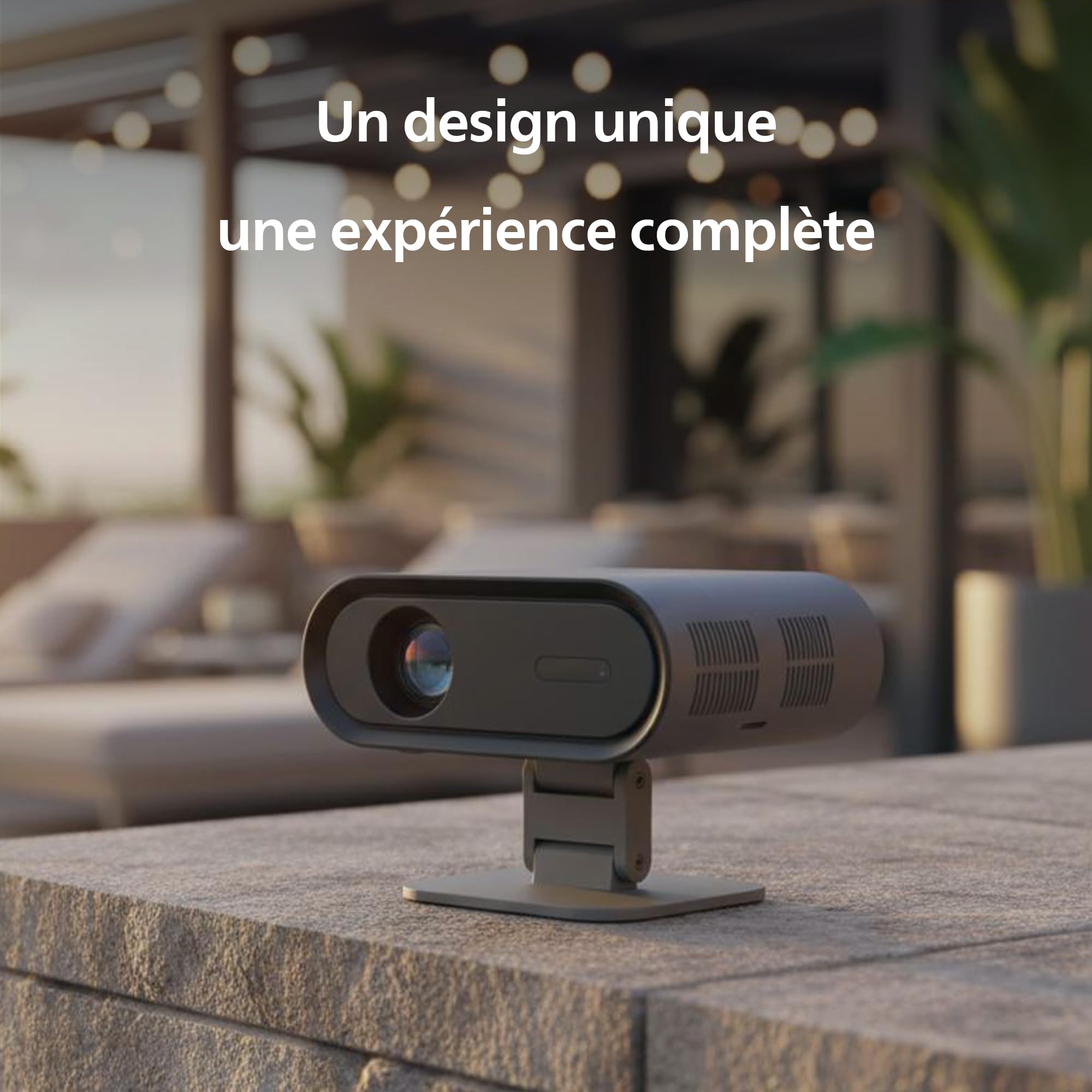 Philips, Neopix 160 Smart, Vidéoprojecteur Home cinéma, Full HD 1920 x 1080p, 250 Lumens Ainsi, Google TV, Source Lumineuse LED, Support Rotatif, Wi-FI 6, Son Stéréo 2x5 Watts, Noir.