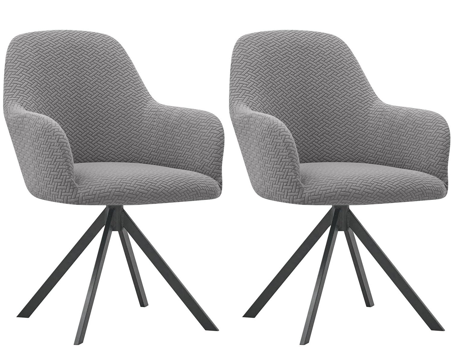 Housses de chaise incurvées spandex gris lot de 2 anti-rayures