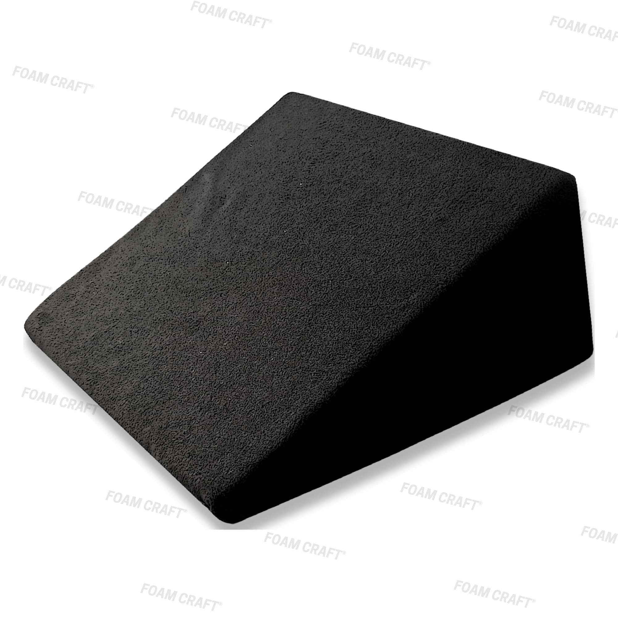 Foam Craft Black Wedge Pillow For Anti Snore, Back Pain, Shoulder & Neck Pain Relief | Acid Reflux Pillow For Gerd, Sleep Apnea & Back Rest For Bed Pillow Wedge With Fluffy Fleece Cover (, 63Cm X 63Cm X 18Cm)