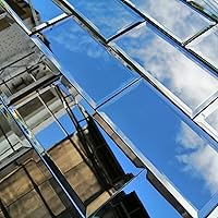 Vista 26 de Diflart Espejo retroprotector contra salpicaduras para despegar y pegar, antigüedad, 1.8 x 11.8 pulgadas, espejo biselado de tres tiras para pared