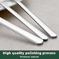 Vista 4 de Juego de cubiertos de 24 piezas con cuchillos para carne, juego de cubiertos de acero inoxidable para 4, juego de cubiertos de grado alimenticio