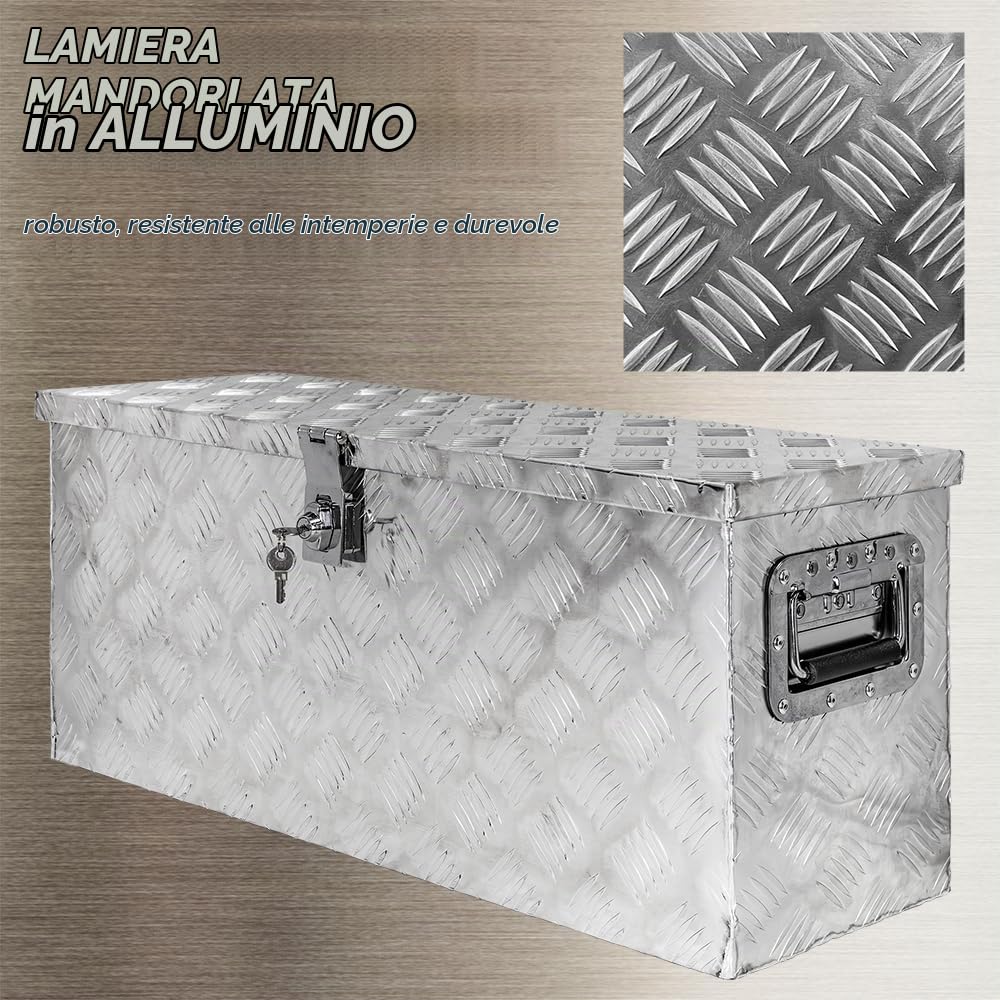 Trucky Cassa Box Cassapanca Alluminio degli Attrezzi Utensile Transportino D055