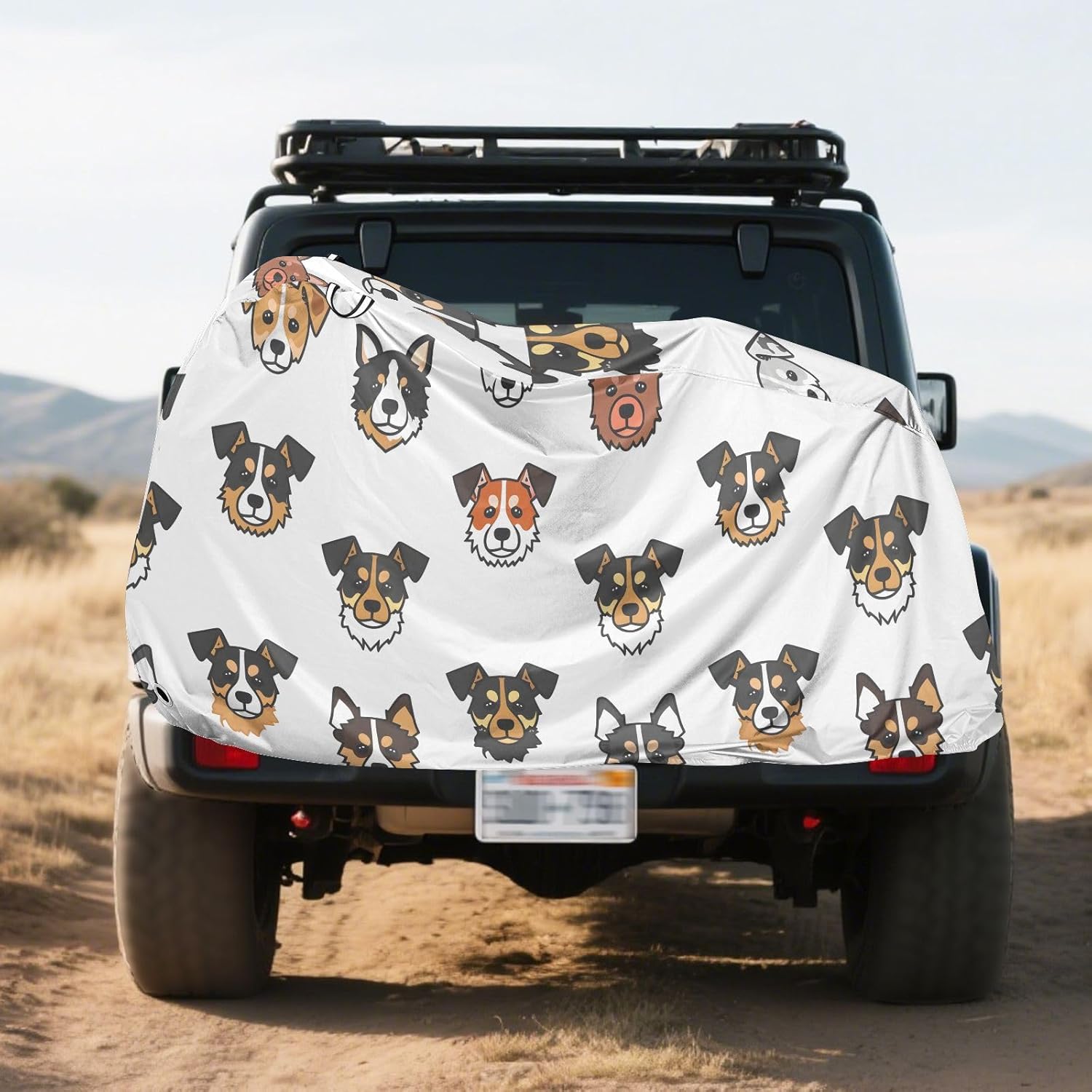 ALAZA Doodle Puppy Dogs Print Bike Cover Waterproof Outdoor Ebike Bicycle Covers Tarp Protection for 1/2 Bikes, Sun UV Dust Wind Proof