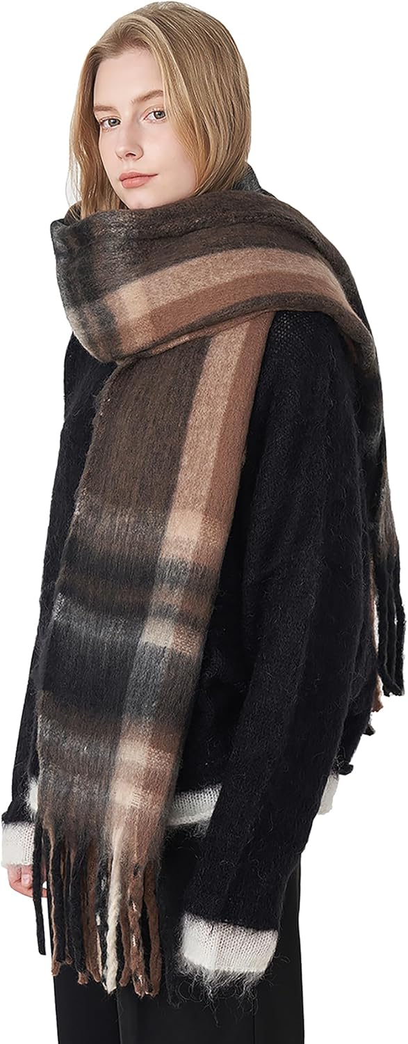 Halemet Vintage Scarfs for Women Warm Shawls and Wraps for Evening Dresses Soft Poncho Coat Thick Cardigan Wrap Cozy 2026