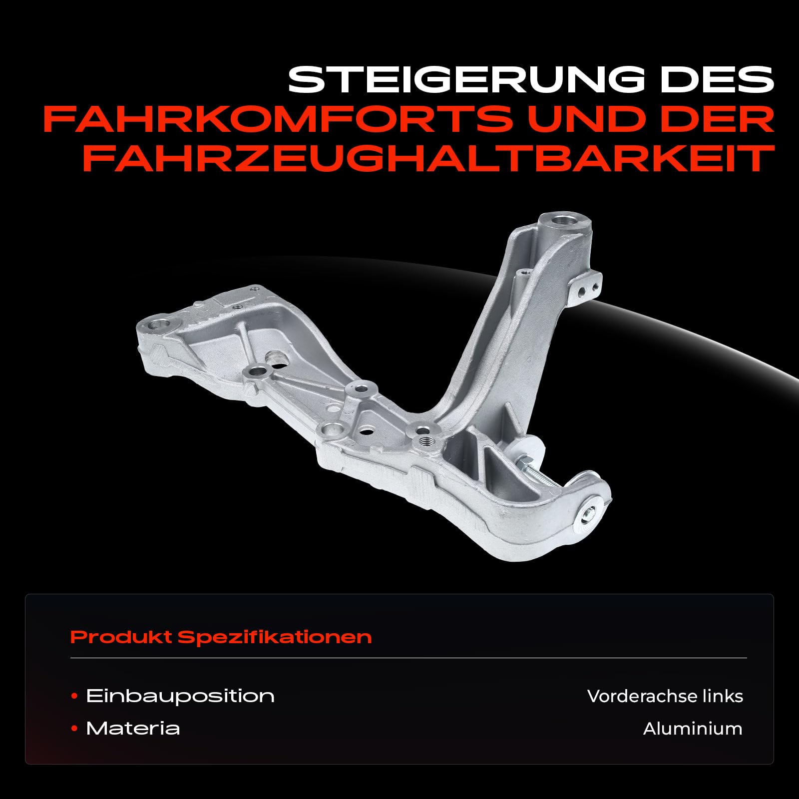 Frankberg Querlenker Halter Konsole Vorne Links für Altea 5P Leon 1P1 Octavia II 1Z3 1Z5 Superb II 3T4 Yeti 5L 2004-2015 1K0199295F