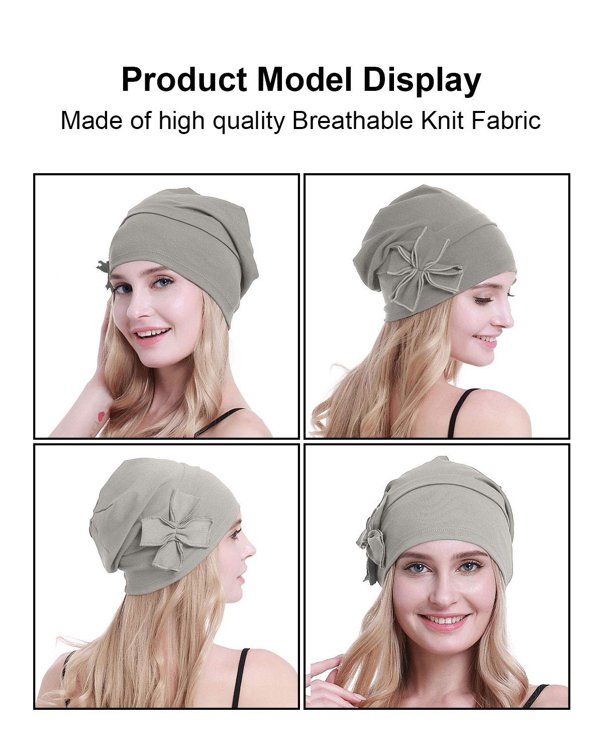 osvyo Bamboo Chemo Headscarf for Women Hair Loss – Cancer Slip On Headwear Turbans Sealed Packaging