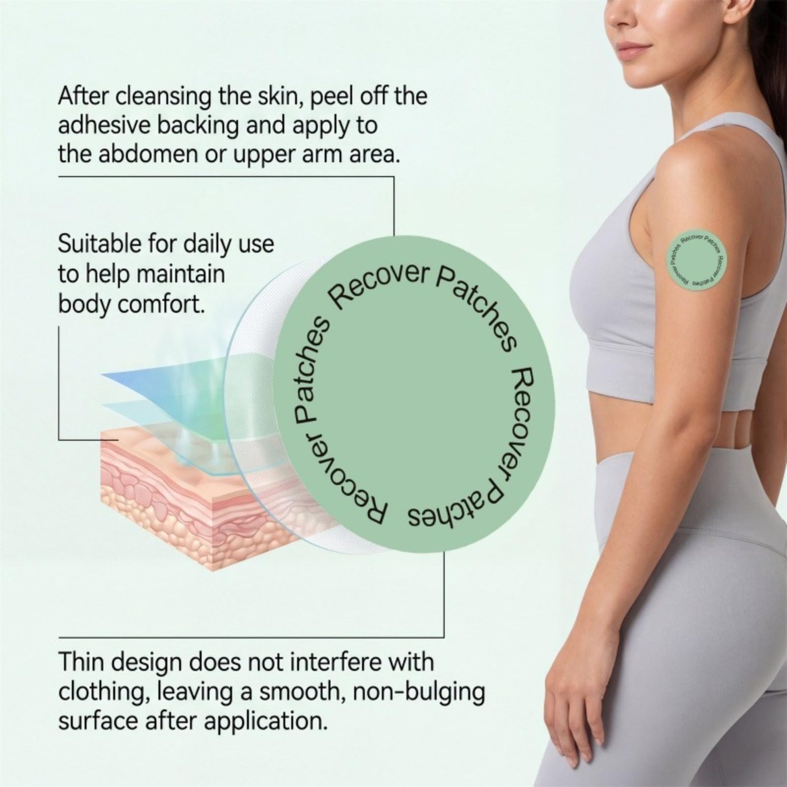 Patch dimagranti corpo Moringa x berina 10 in 1, ingredienti naturali