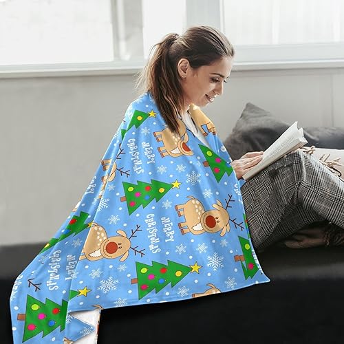 Miniatura 6 de KLL Christmas Greeting Sofa Throw Blanket Spring Plush Blanket Lightweight Microfiber Throws 50x60 Inches for Bed, Car, Bed