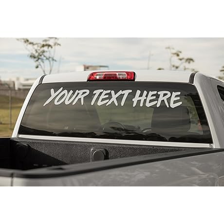 Custom Front Windshield Decal: Design Your Own Text, Size, and Color!!