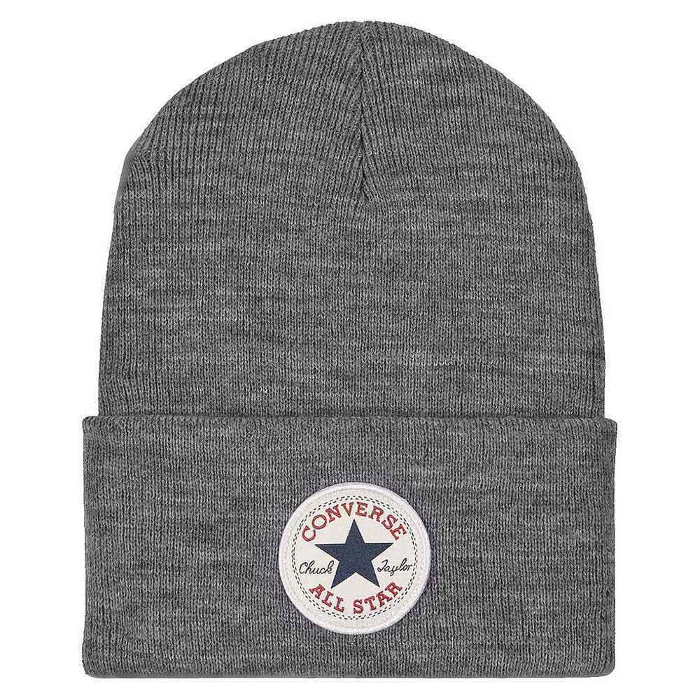 Converse Cuff Knit Beanie ~ Chuck Patch Grey at Amazon Men's