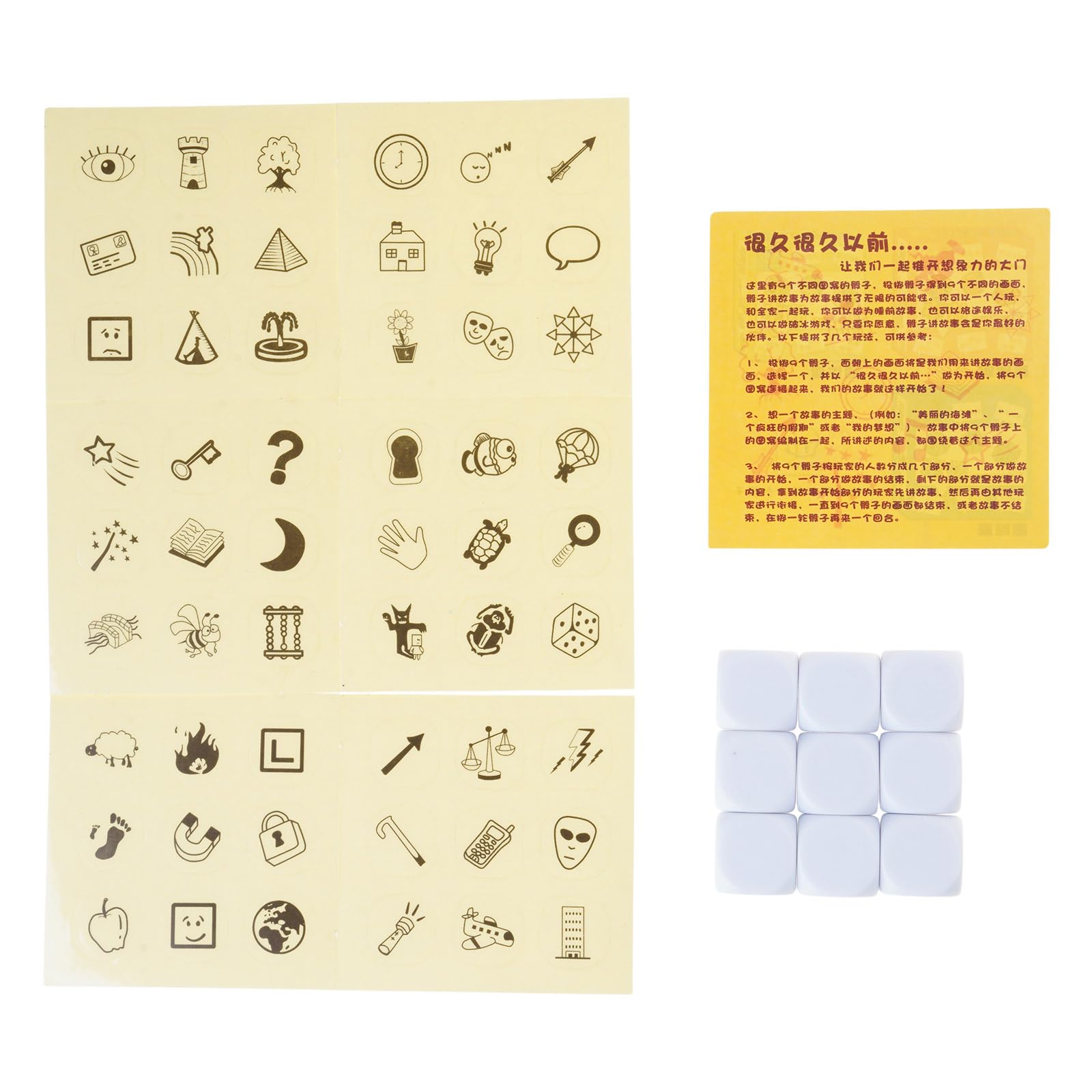 Maxtonser Puzzle Game Dices Happy Trip Cubes Story Dices Cubes Set Happy Story Cubes Toy Multifunctional Dices Telling Game Dices