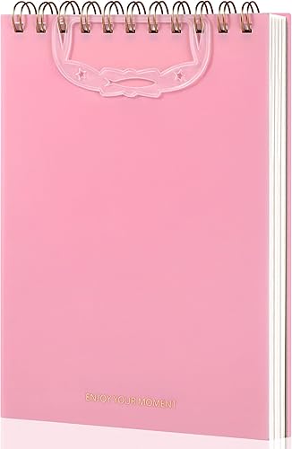 Yoment Cuadernos de espiral superior para zurdos, de 6 x 9 pulgadas, con rayas universitarias, cubierta impermeable, bloc de notas de 160 páginas,