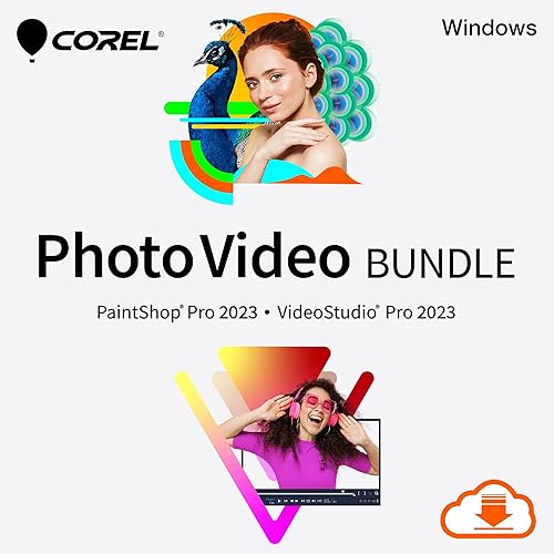 Corel Photo Video Pro Bundle 2023  PaintShop Pro 2023 and VideoStudio Pro 2023  Photo and Video Editing Software PC Download