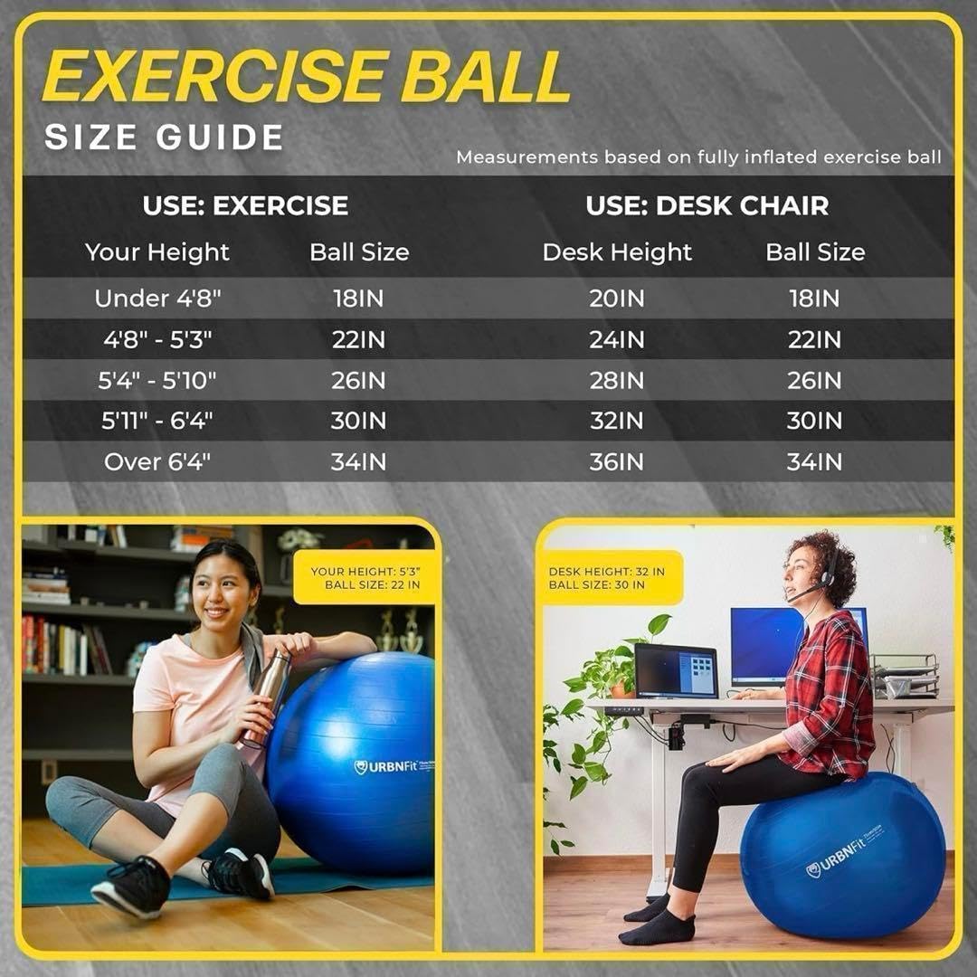 URBNFit バランスボール 65cmスポーツ エクササイズ ボール Amazon | URBNFit バランスボール 65cmスポーツ エクササイズ