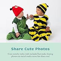 Vista 3 de Saco de dormir de forro polar para bebé, manta para bebé, saco de dormir y sombrero para recién nacido