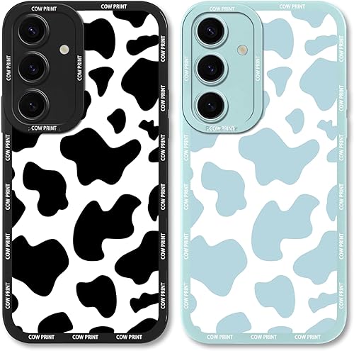 RUMDEY 2 Pack Cute Cow Print Phone Case for Samsung Galaxy S24 5G 6.2", Fashion 
