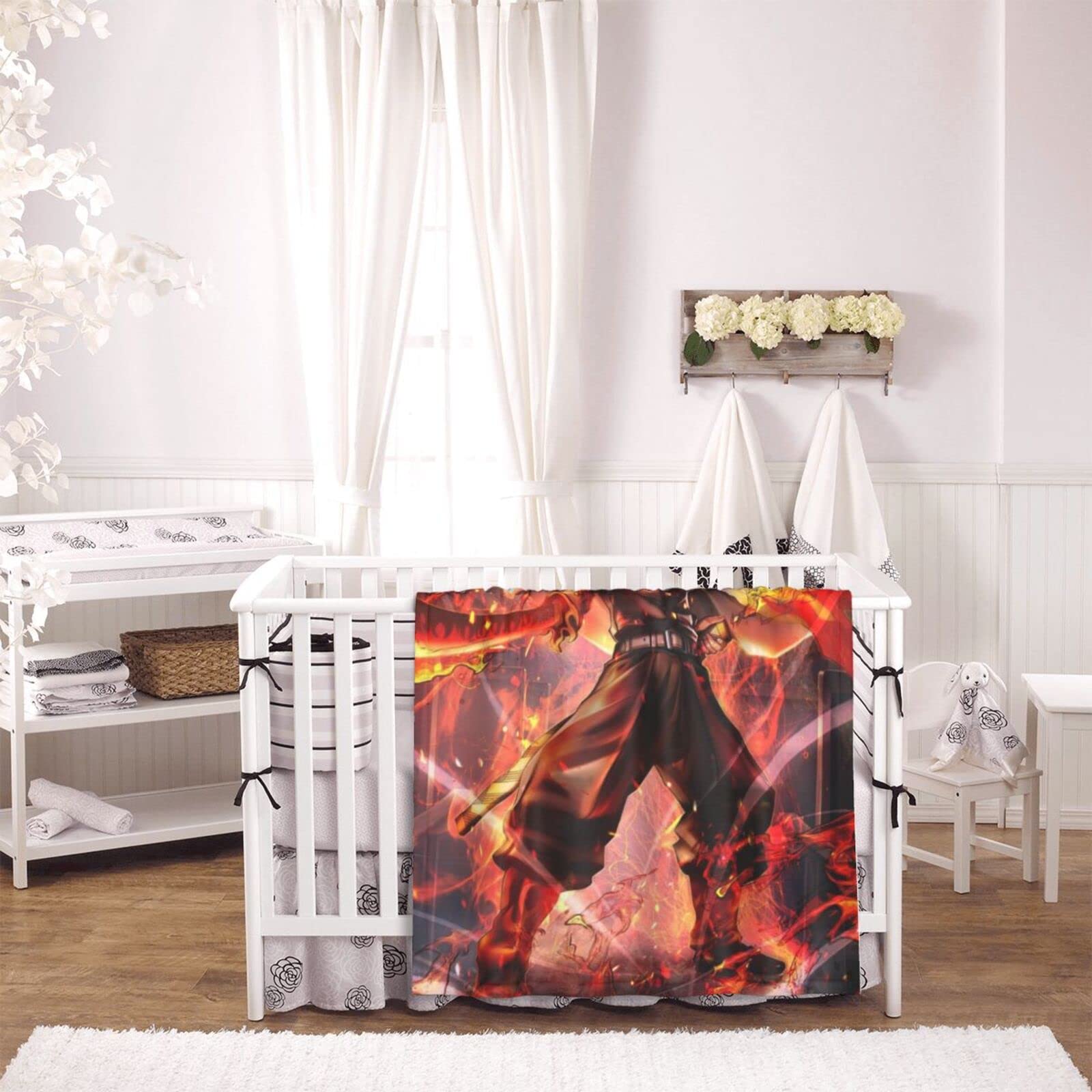 Amazon｜鬼滅の刃 煉獄杏寿郎 ブランケット 毛布 ひざ掛け ハーフ