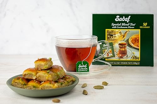 Miniatura 5 de Sadaf Bolsas de té de cardamomo  Mezcla especial de té negro de cardamomo de Ceilán  Producto Quicktea cosechado en Sri Lanka  100 bolsas paquete de