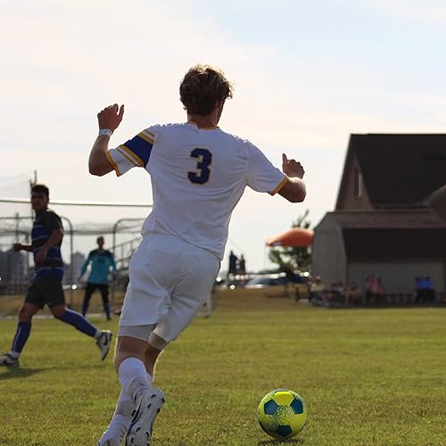 Miniatura 6 de PP PICADOR Balón de fútbol oficial de tamaño 5 para adultos jóvenes, entrenamiento de fútbol para deportes al aire libre e interior con bomba