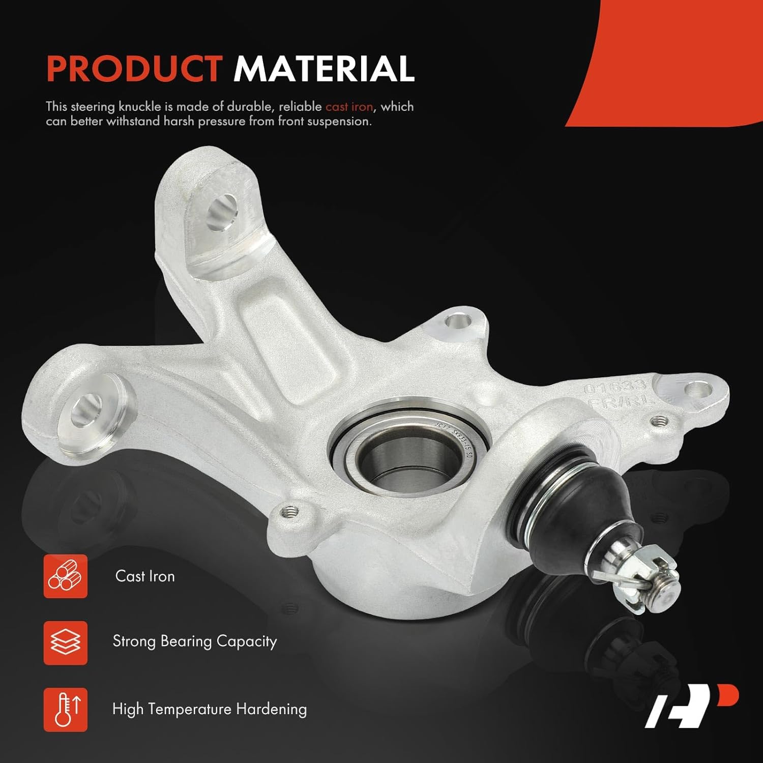 A-Premium Front Suspension Steering Knuckle Compatible with Yamaha Grizzly 550 2012-2014, Grizzly 700 2012-2023, Kodiak 700 2017-2023, Kodiak 700K 2016, Left Driver Side