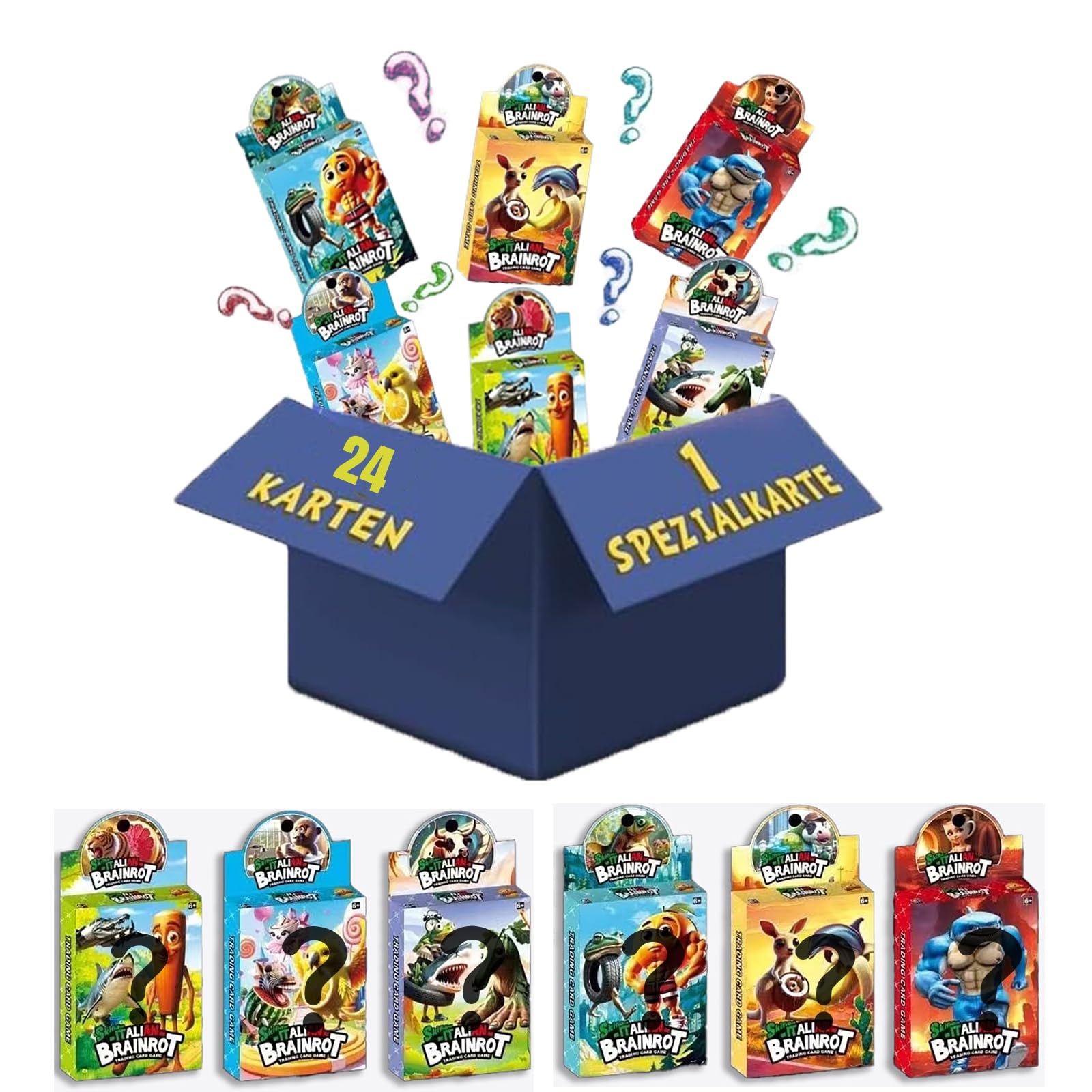 DabbOo – Lot De 60 Cartes Italiennes Brainrot + 32 Autocollants – Personnages Psychédéliques – Cadeau Pour Fêtes Et Collectionneurs
