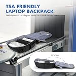 Laptop Backpack for Men, 18.4 Inch Anti Theft Travel Backpack with USB Charging Port, Water Resistant Business Computer Bag Flight Approved Carry On Backpack for Work College, 40L Black