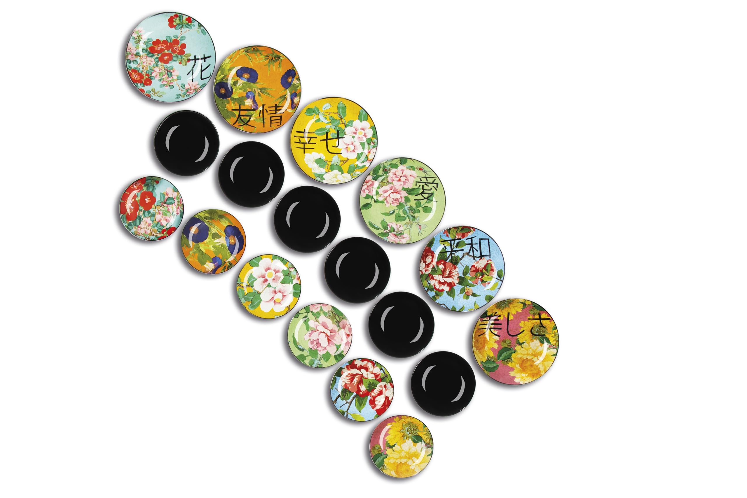 Excelsa Furisode Service de vaisselle, oriental, porcelaine/stoneware, 18 pièces