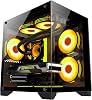 PC Case Middle Tower PC Case Tempered Glass Model Micro-atx Black