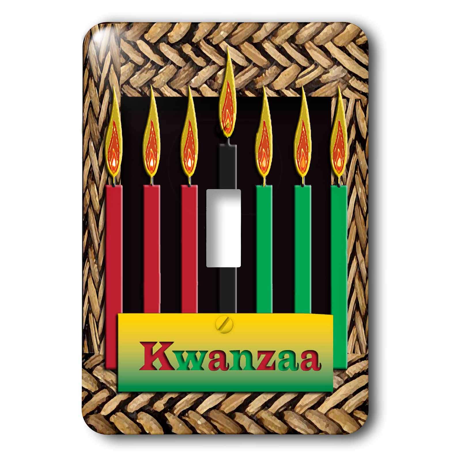 Interrupteur à baïonnette multicolore 3dRose LSP_26966_1 motif Kwanzaa