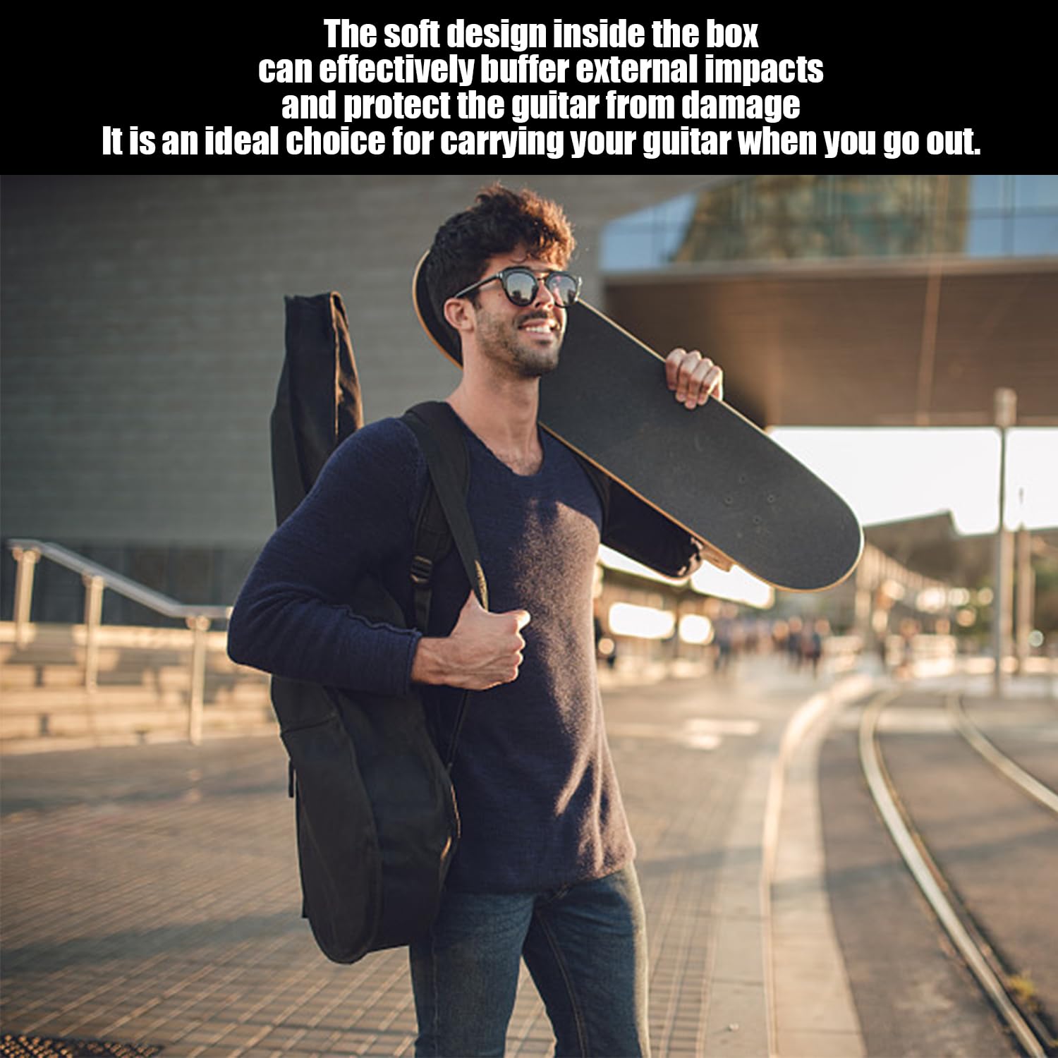 XMNIVATE 1 Piece of Acoustic Guitar Case, 1 Piece of Guitar Tuning Clip, Guitar Performance Bag, Guitar Waterproof Bag, Guitar Protection Bag - Image 4