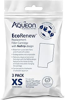 Aquarium Fish Tank EcoRenew Filter Cartridge, Extra Small 3 Pack