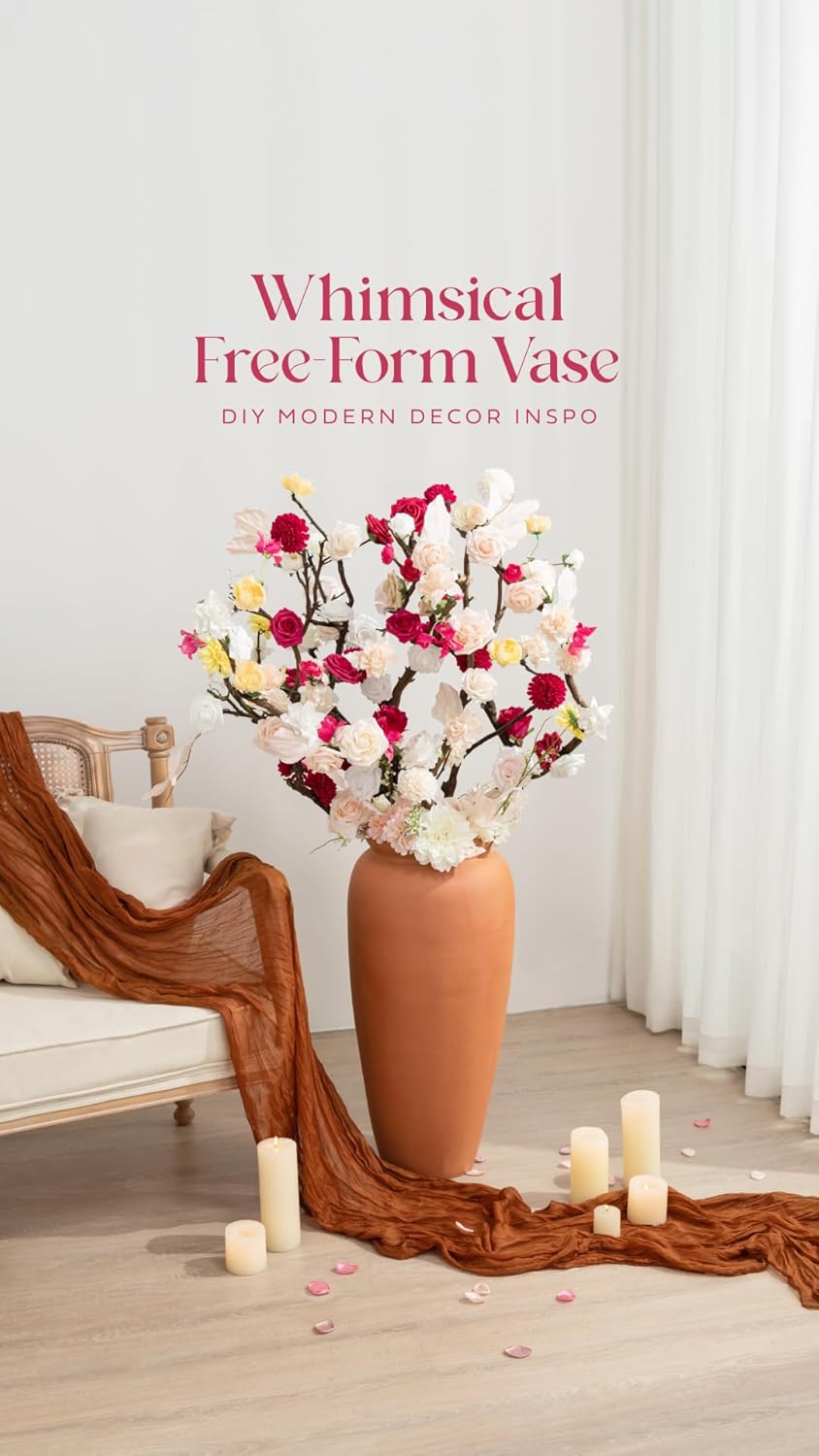 Ling's moment Dahlia Foam Artificial Real Touch Faux Fake Flowers for Home Decor Graduation Baby Shower Decorations Outdoors Party Favors Wedding Gifts Centerpieces Arrangements 25pcs (Hot Pink) - Image 6