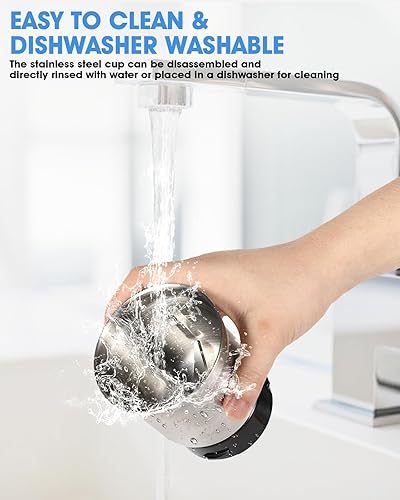 Miniatura 7 de Molinillo de café eléctrico, potente motor de 250 W, máquina para el hogar con capacidad de grano de café de 2.65 oz, para frijoles, especias