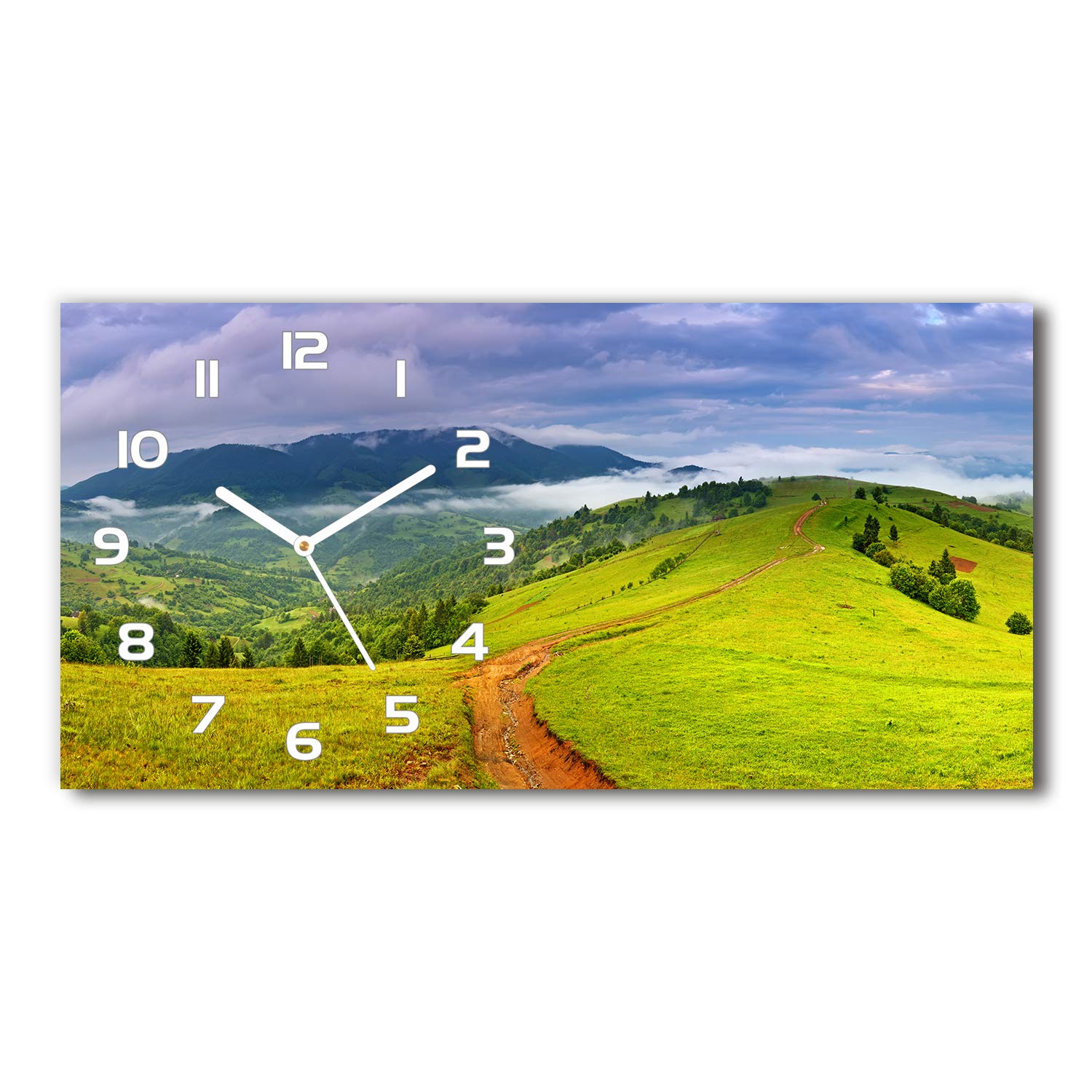 Horloge silencieuse en verre Tulup 60x30 cm pour un intérieur design
