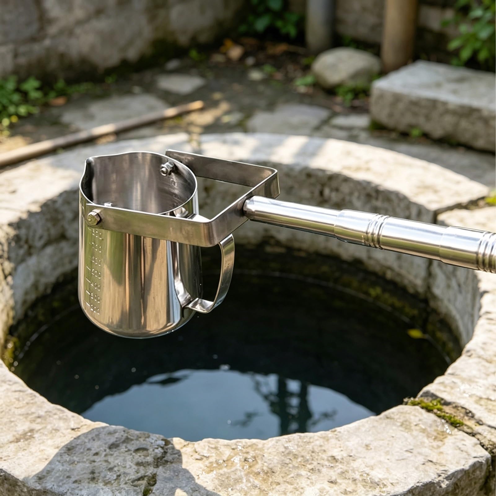Muestreador de Agua Cuchara de Muestreo de Agua de Péndulo con Varilla Telescópica, Kit de Vasos para Muestreo de Líquidos, Recipiente para la Recogida de Muestras de Lagos