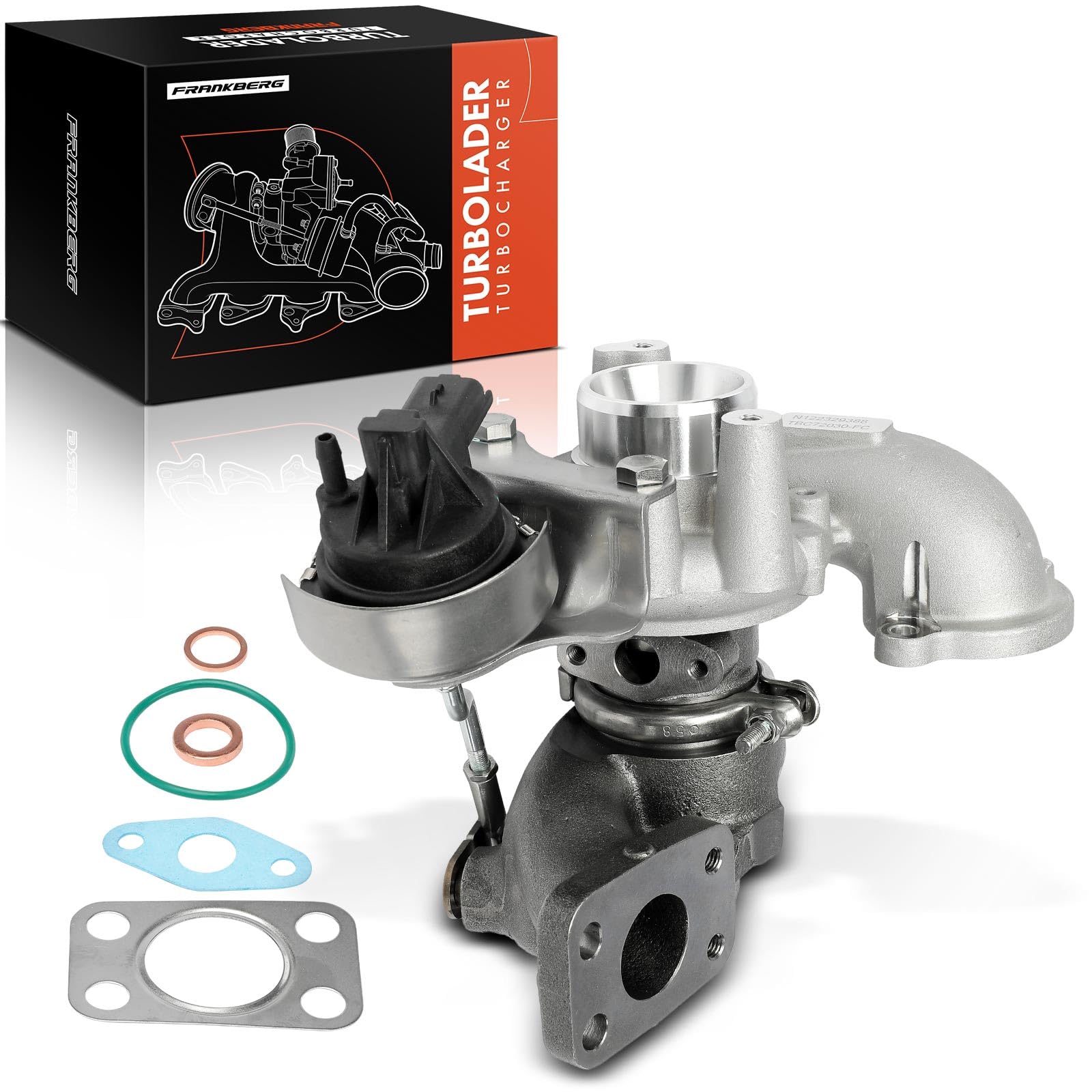 Frankberg Turbocompressore per gas di scarico connettore a 3 Poli codice | Compatibile con: C4 II NC, Transit Connect MPV, Zafira Life Bus K0, Fiesta VII Van, 308 II L3 LB LH LP LW