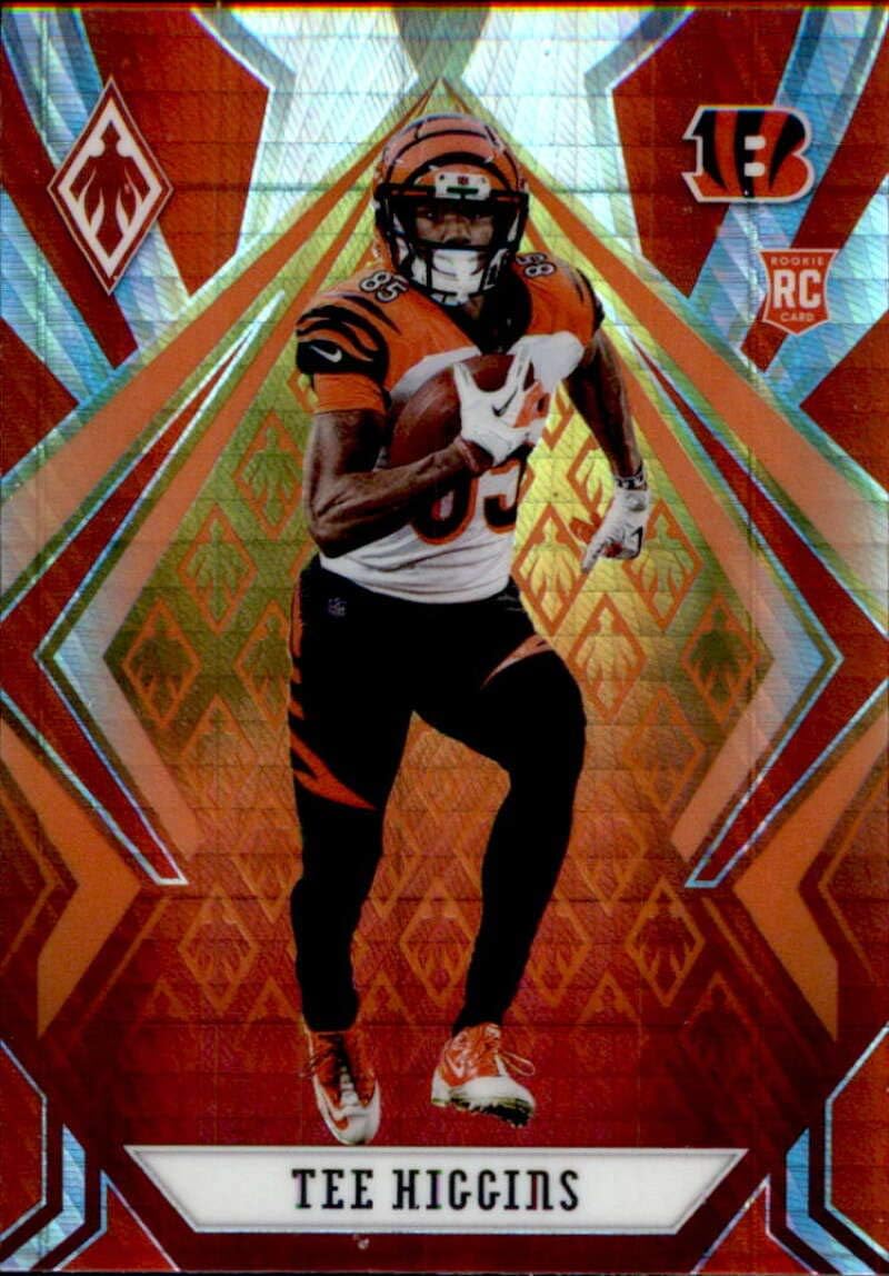 2020 Panini Phoenix Fire Burst #110 Tee Higgins Cincinnati Bengals Rookie Football Card