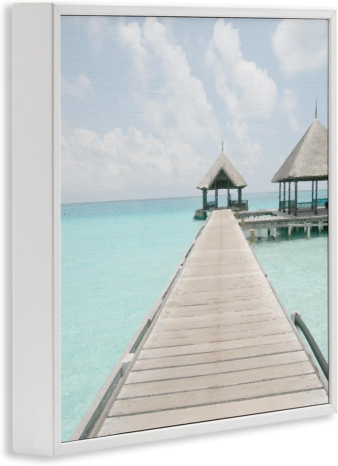 Stupell Industries Tropical Long Pier Framed Giclee Art Design by Noah Bay