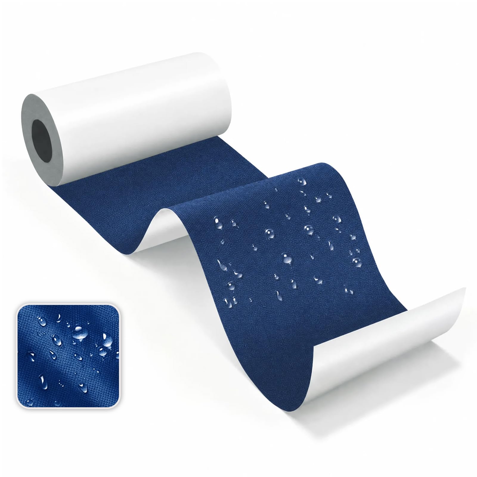 Skystuff Self-Adhesive Canvas Repair Tape, Heavy Duty Waterproof Fabric Repair Patches for Sofa, Chair, Awning, Tent, Clothes, Camping Outdoor Gear, Instant Strong Fix, 7.6x200cm, Royal Blue โ image 1