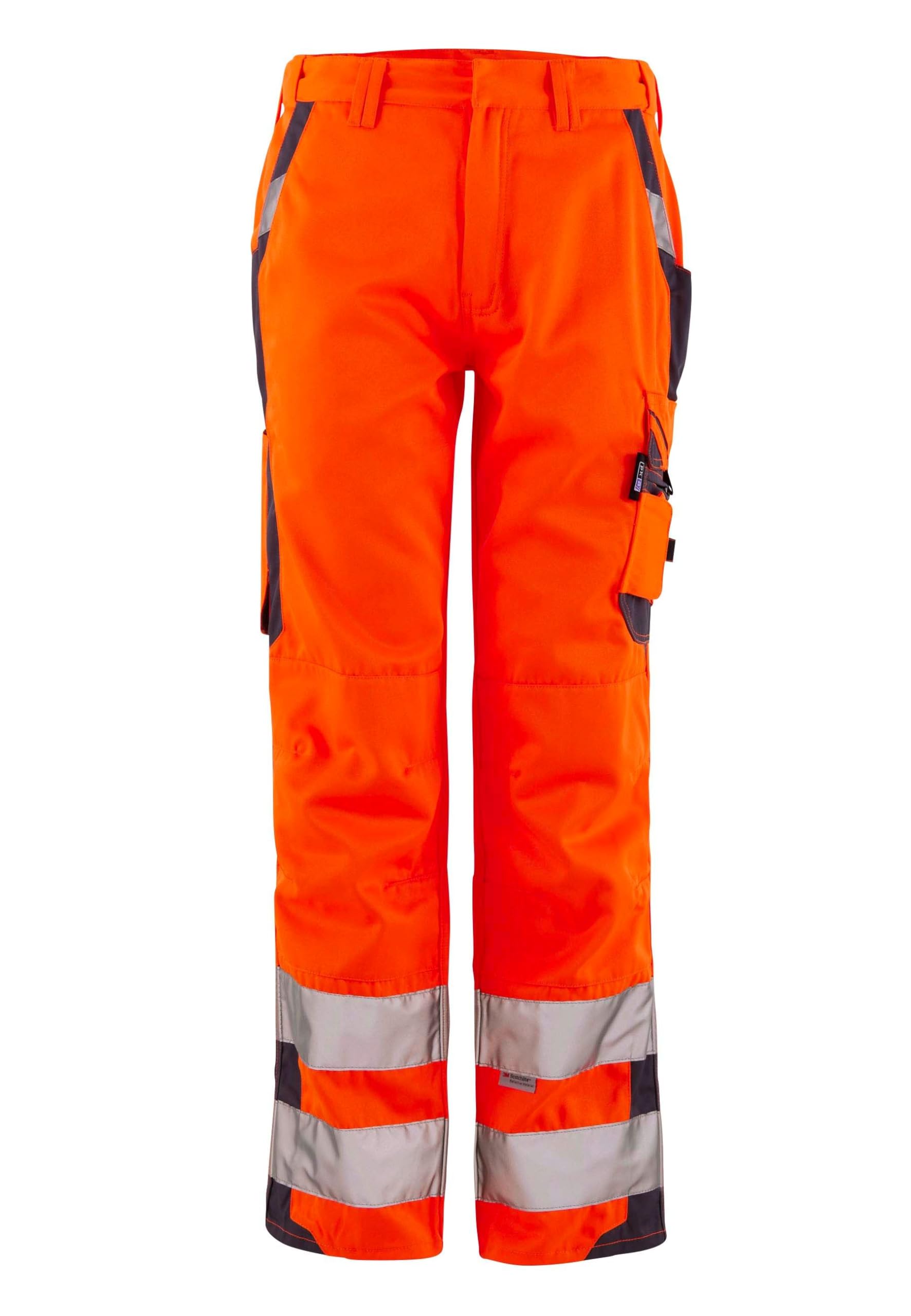 pka Warnschutz Arbeitshose EN ISO 20471 Kl. 2 in Orange/Grau Größe