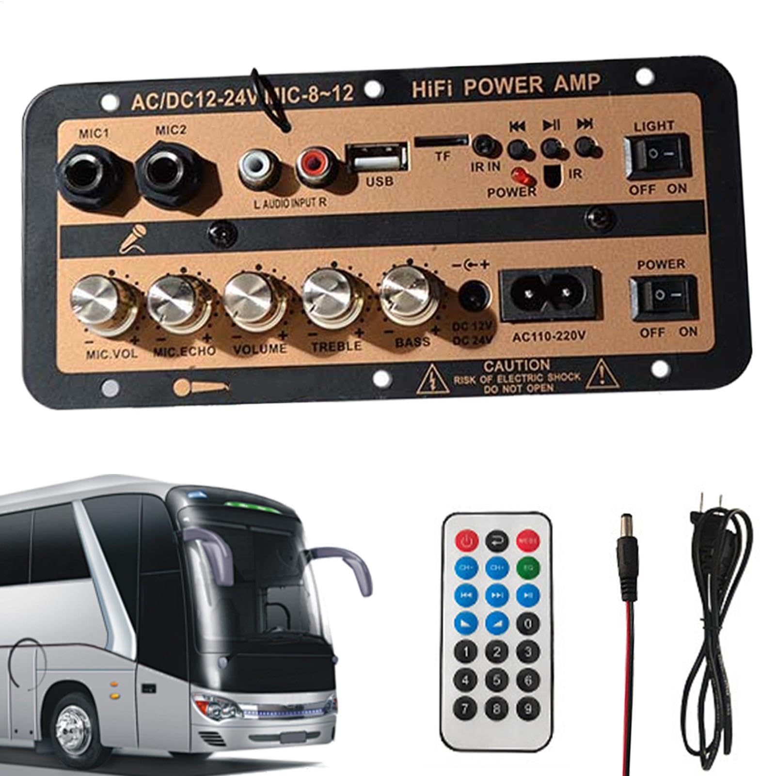 Placa de altavoz inalámbrico para coche con módulo de amplificación estéreo 8