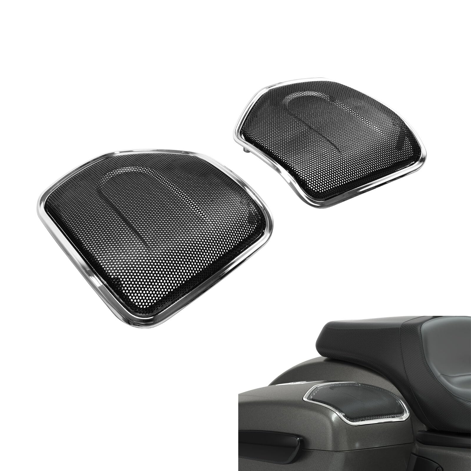 TCMT Saddlebag Speaker Lid Grills Grill Fit For Indian 2019-2025 Chieftain  2021-2025 Roadmaster Limited 2022-2025 Indian Pursuit Limited Challenger