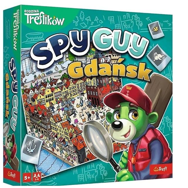 Trefl - Spy Guy Gdańsk - Juego de observación cooperativo con monumentos de la Ciudad, Tablero de Juego…