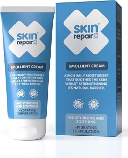 SkinRepairX Emollient Cream 100ml, for Dry Skin, Eczema, Psoriasis, Nappy Rash, Dermatitis. Vegan, Fragrance Free, Suitable from Birth