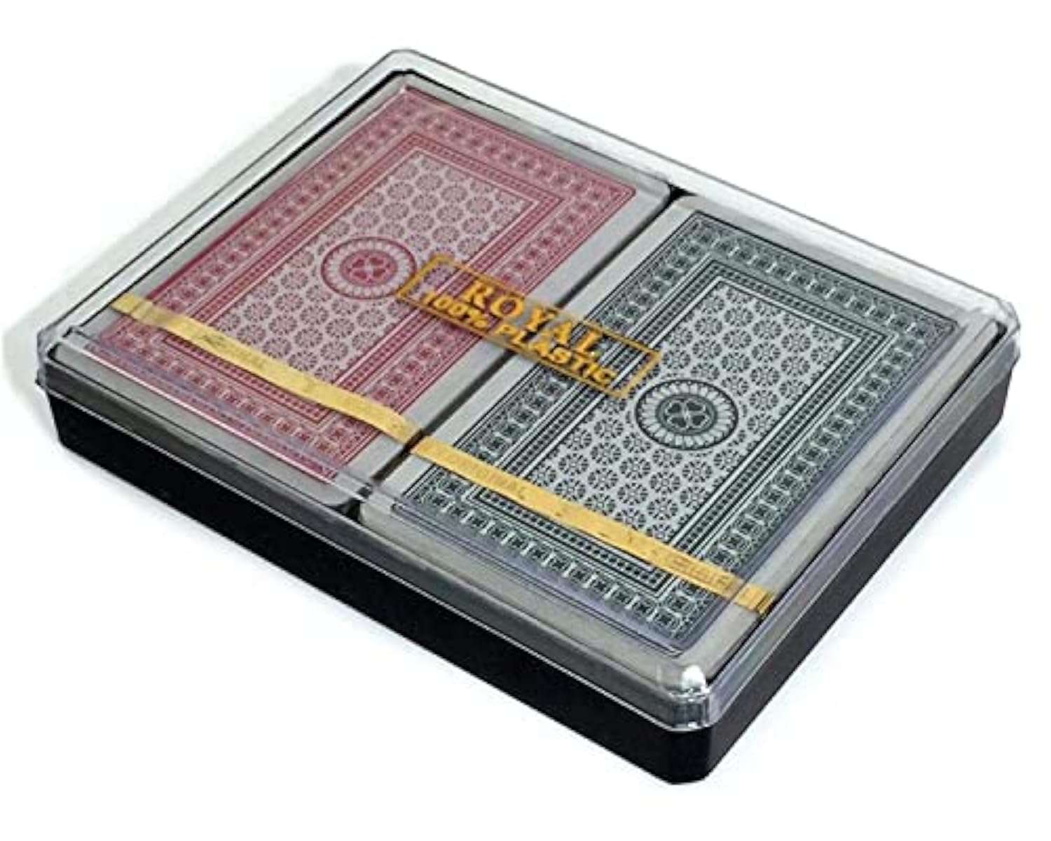 Royal PG005-4 Non- Toxic Washable, All Plastic Playing Cards - Twin Pack