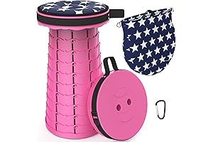 ALEVMOOM Portable Telescoping Stool with Cushion & Bag