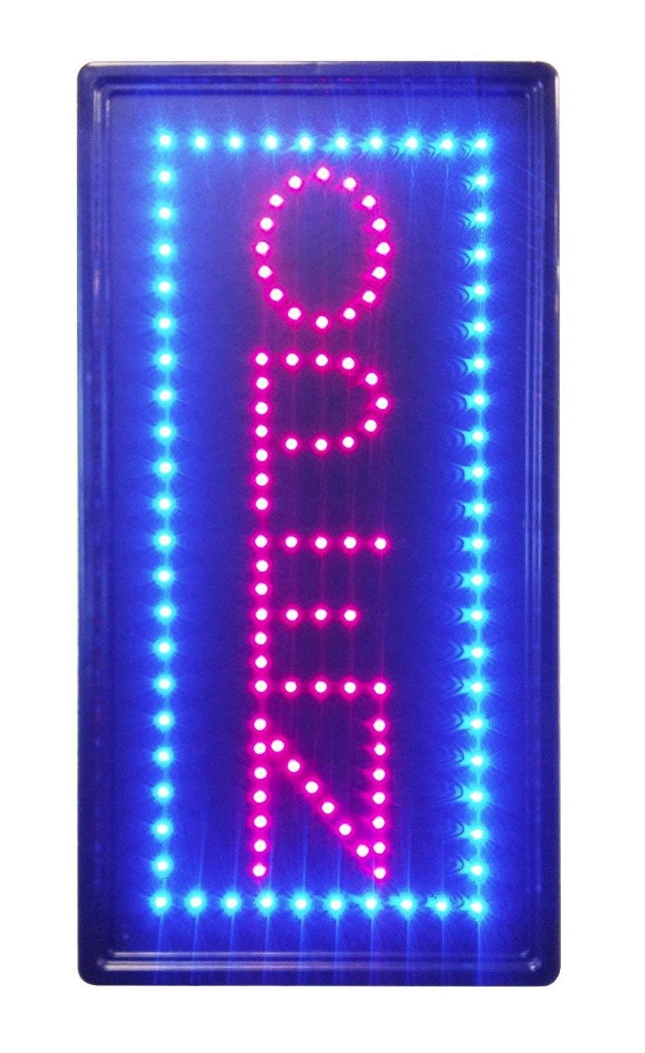 Open Led Sign Multi-Colour LED Signs Bright Powerful Animated Flashing Display Hanging Chain Included Signs 45cm x 25cm
