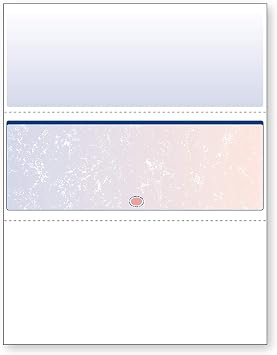 DocuGard Blue/Red Premier Prismatic Middle High Security Check Paper - Laser/Inkjet Printer Compatible - 13 Security Features - 500 Blank Business Checks 04534