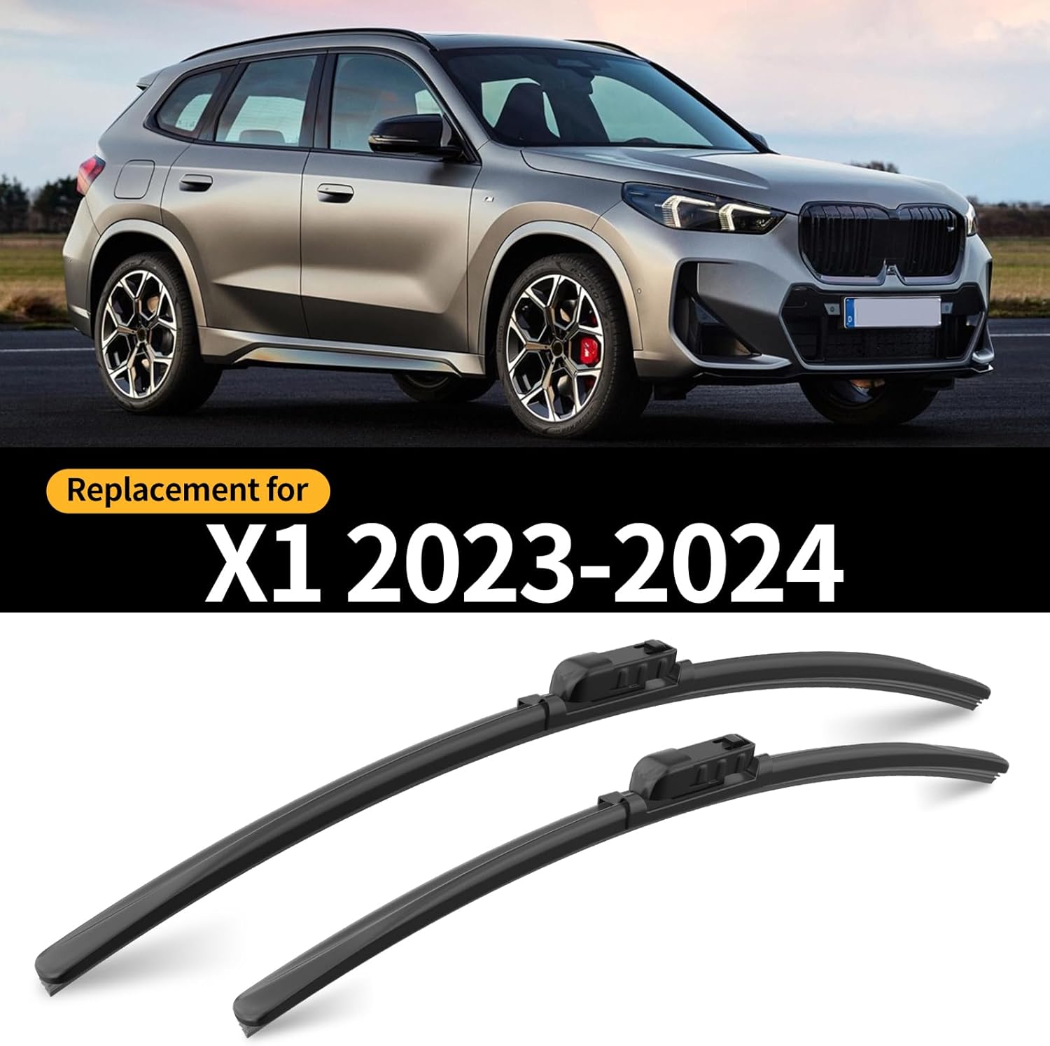 Replacement for BMW X1 2023-2025 Windshield Wiper Blade, 26" 16" 12", 3 Pieces of Car Front and Rear Window Wiper Blades for 2023 2024 2025