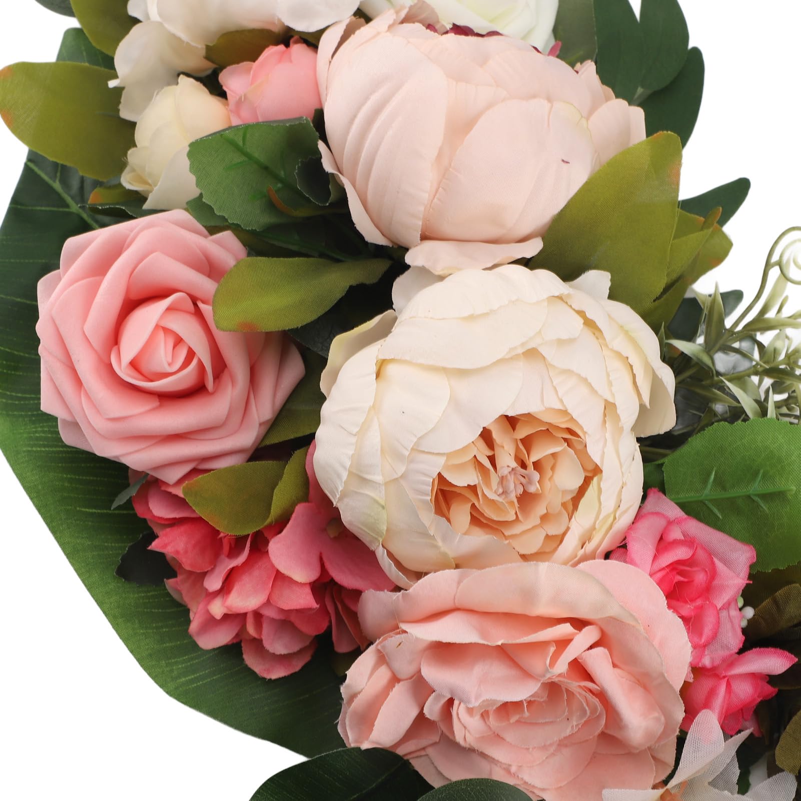 Jedwabne łuki ślubne z Kwiatami, 2 Sztuki (PINK)